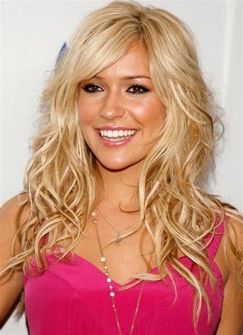 beautiful long curly hairstyle with side bangs hairstyles weekly