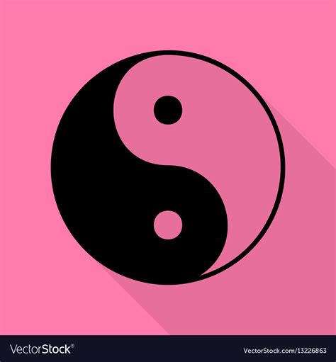 Ying Yang Symbol Of Harmony And Balance Black Vector Image