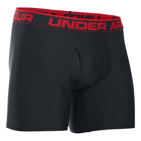 Boxer da uomo Boxerjock® UA,taglio lungo, nero/rosso