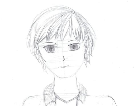 Boy Black And White Pencil Sketch Anime Drawing Ideas Rubber Anime