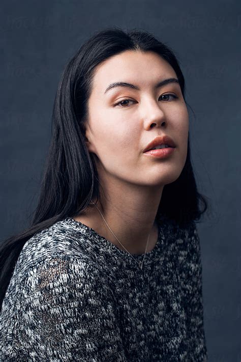 Mixed Beautiful Asian Woman Portrait In Studio By Stocksy Contributor