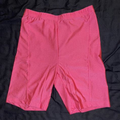 Shein Pink Biker Shorts Size Xs But Kind Of Big So Depop