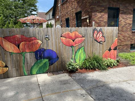 Fence Mural Fence Art Painting Garden Fence Art