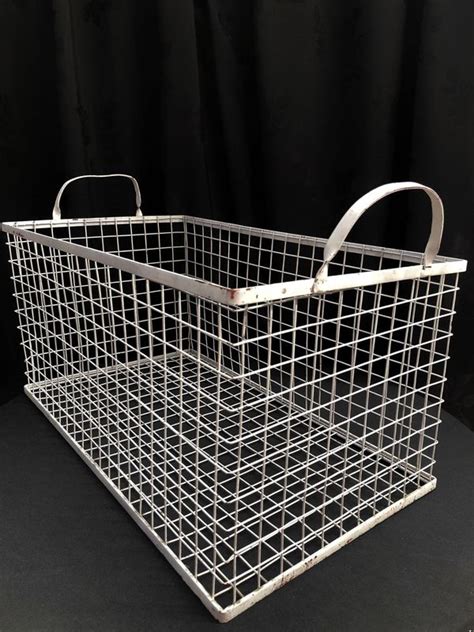 Wire Basket Rectangle Large White