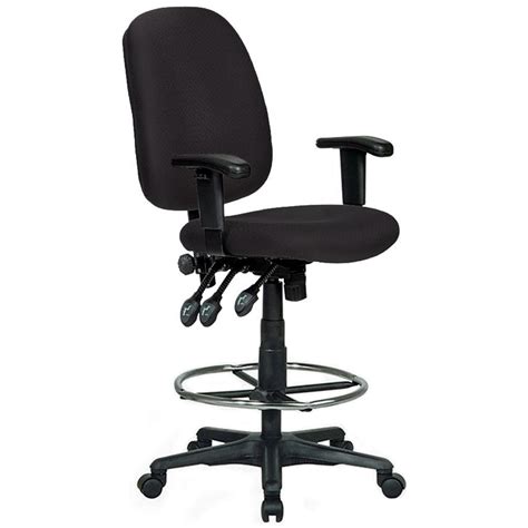 Drafting chair tall office chair for standing desk drafting mesh table chair. Extra Tall Ergonomic Drafting Chair - Black