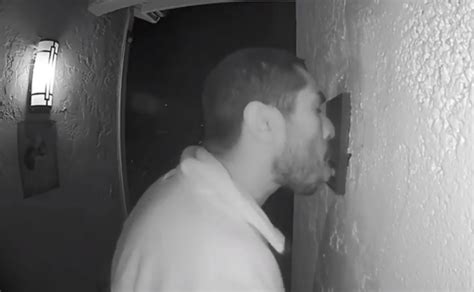 Man Arrested After He S Caught On Home Security Camera Licking A Doorbell