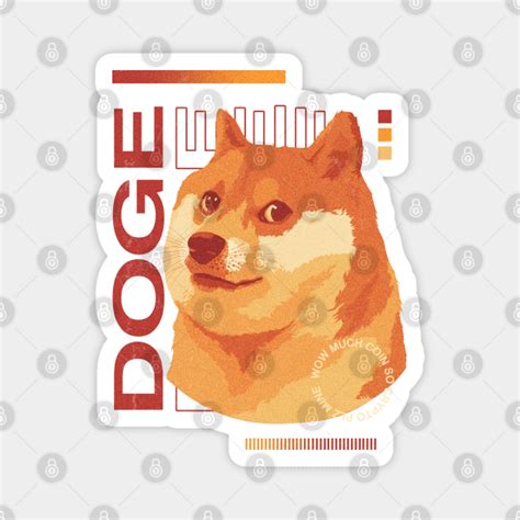 Doge Cyberpunk Aesthetic Dogecoin Magnet Teepublic