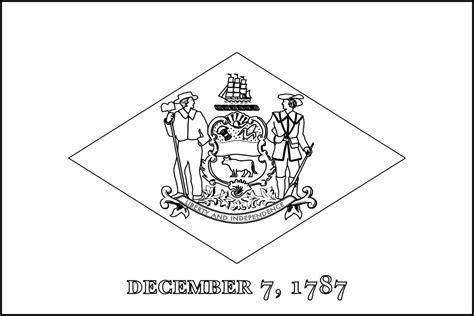 Washington dc flag coloring page. FREE Printable Delaware State Flag & color book pages | 8½ ...