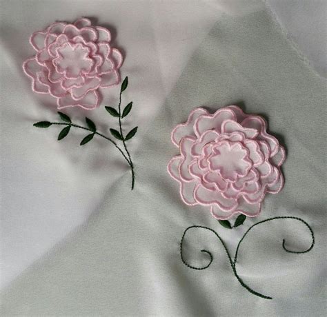Machine Embroidery Designs 3d Flowers Ith Roses With Branch Etsy