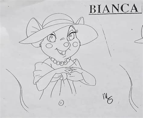 Rescuers Down Under Disney Miss Bianca Animation Model Sheet Photocopy 4 9 99 Picclick