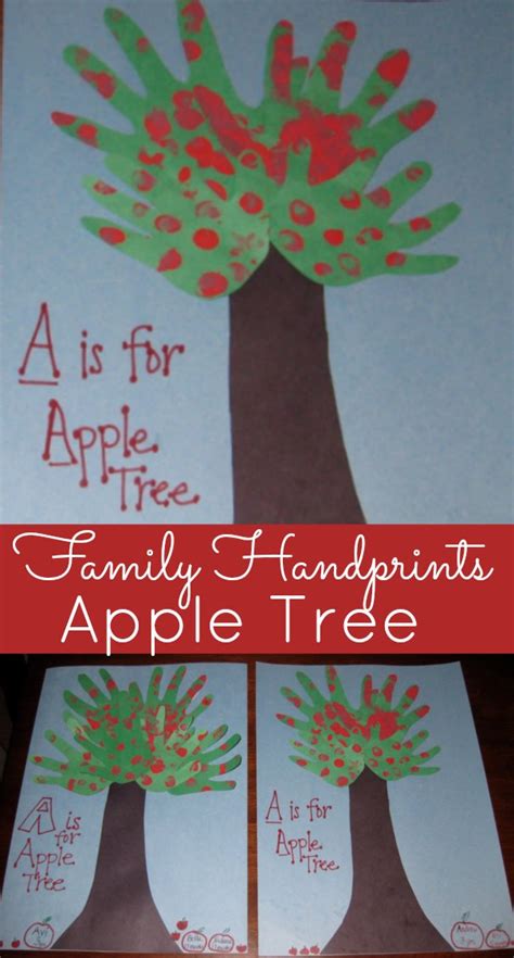 Kids Handprint Craft A Is For Apple Tree Mom Endeavors
