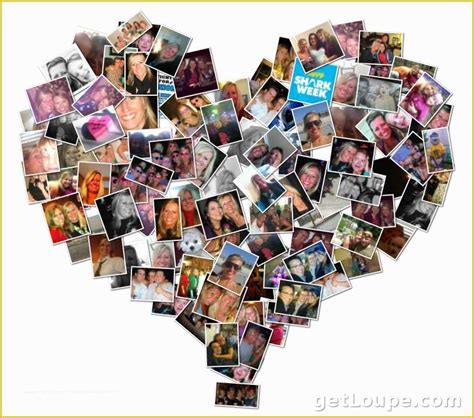 Free Heart Shaped Photo Collage Template Psd Portal Tutorials