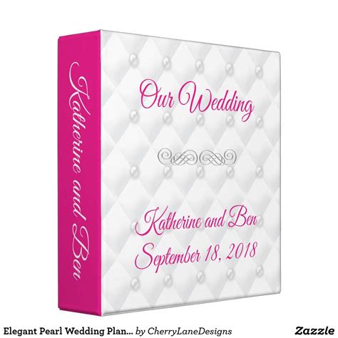 Elegant Pearl Wedding Planning 3 Ring Binder | Wedding planning, Wedding planning binder ...