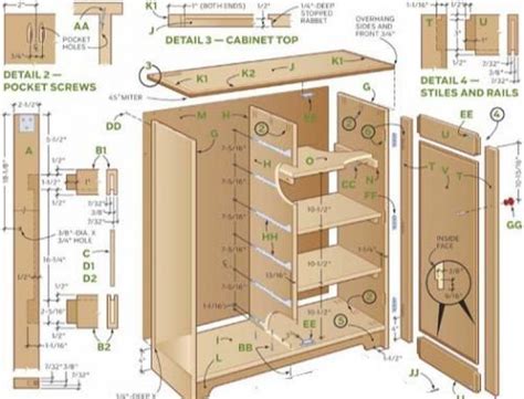 How To Build A Kitchen Cabinet Construction Plans And Parts List To