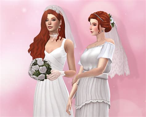 Daisy And Rose Sims 4 Wedding Dress Sims 4 Sims Hair