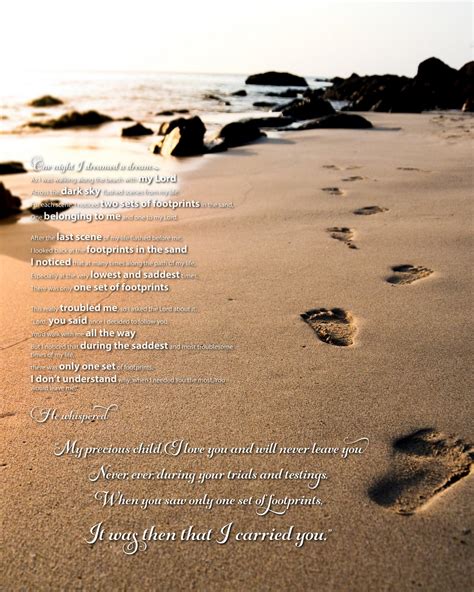 Footprints Poem Wallpaper Wallpapersafari Footprints In The Sand