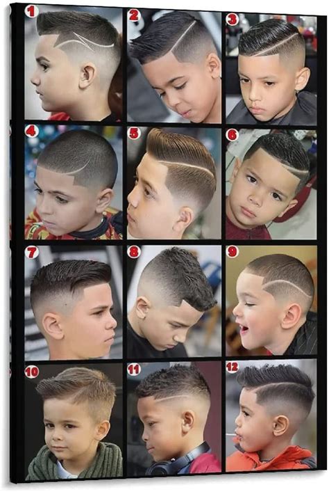 Barber Shop Poster Kids Hair Style Posters Barbershop Haircut Poster