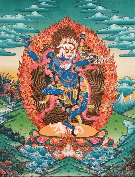 Simhavaktra: Lion Faced Dakini (Tibetan Buddhist) | Exotic India Art