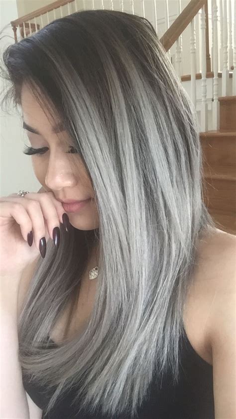 Silver Grey Ombr Balayage Balayage Hair Perfect Hair Color