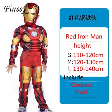Avengers Iron Man Golden Red Two Muscle Cosplay Onesies Halloween