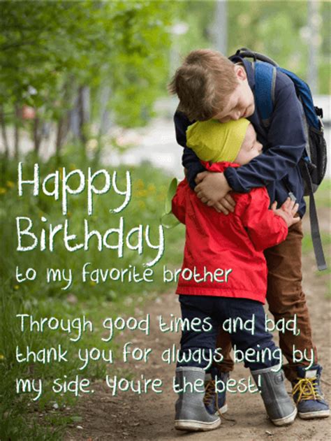 Best quotes and happy birthday wishes for brother. You're the Best! Happy Birthday Wishes Card for Brother ...