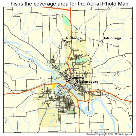 Aerial Photography Map Of Ottumwa Ia Iowa