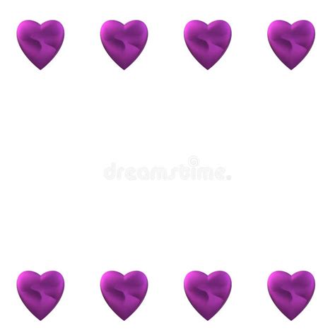 Violet Purple Hearts Romance Background Pattern Repetition Frame Border