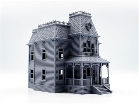 Psycho Bates Mansion 3d Printed Building Model Paintable Etsy