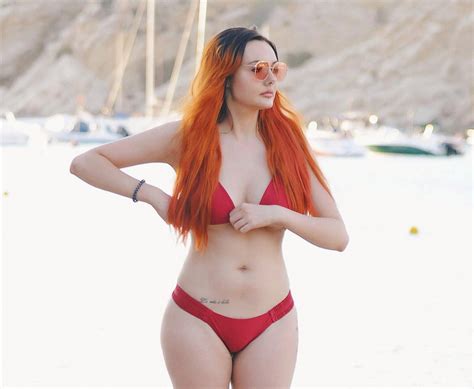 Sarah Goodhart In A Red Bikini In Tenerife Celebmafia