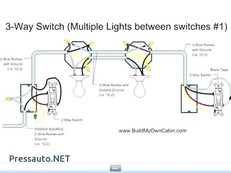 Multiple lights between 2 3 way switches with additional lights beyond the second switch. Wiring Diagram For 3 Way Switch With Multiple Lights For Your Needs