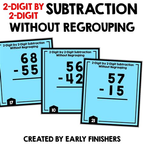 2 Digit By 2 Digit Subtraction Without Regrouping Made By Teachers