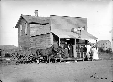 Circa 1886. Sigonmey meat market, Merna, Custer County, Nebraska