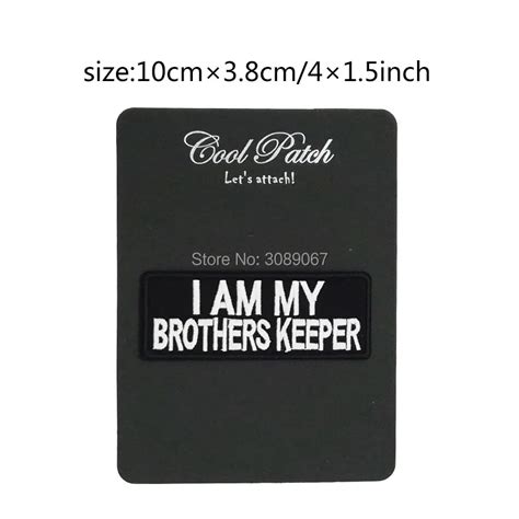 I Am My Brothers Keeper Funny Patches Biker Vest Iron On Chest