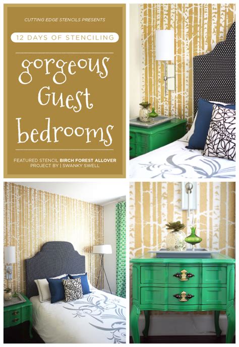 12 Days Of Stenciling Gorgeous Stenciled Guest Bedrooms Hometalk