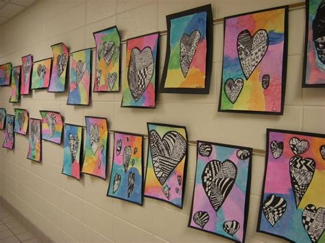 Whats Happening In The Art Room 3rd Grade Zentangle Hearts