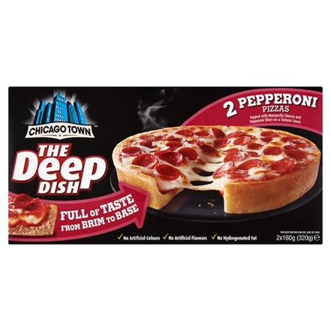 Ocado Chicago Town 2 Deep Dish Pepperoni Pizza Frozen 340gproduct