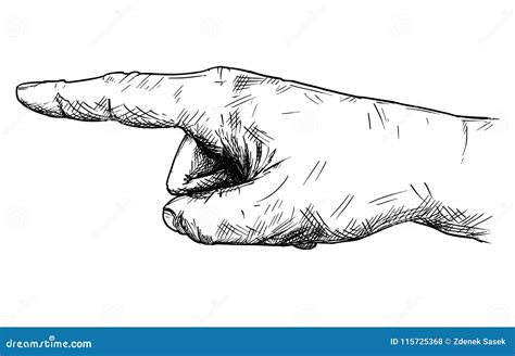 Middle Finger Line Drawing