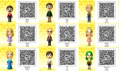 Tomodachi Life Qr Codes Video Game Characters Exchangerilo