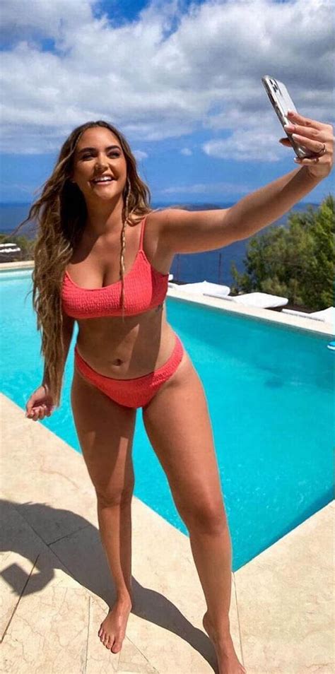 Jacqueline Jossa Puts On Booby Display In Skimpy Swimsuit After Glam