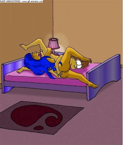 Rule 34 69 Animated Ass Color Cunnilingus Female Homer Simpson Human Indoors Licking Male