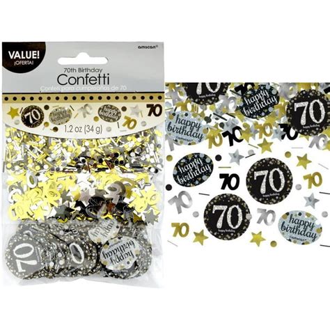 Sparkling Celebration 70th Birthday Confettitable Scatters 70th