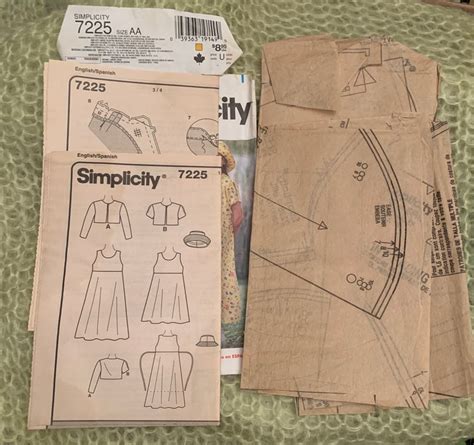 Simplicity Pattern 7225 Uncut Free Shipping Etsy