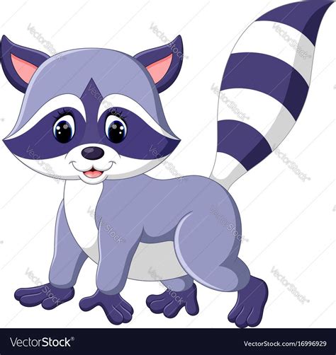 Illustration Of Cute Raccoon Cartoon Download A Free Preview Or High