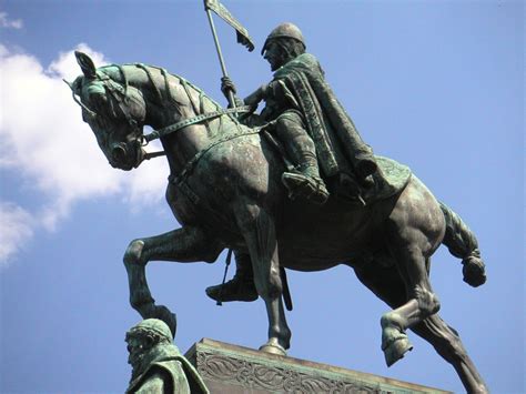 Statue Of St Wenceslas In Wenceslas Square Statue Equestrian Statue