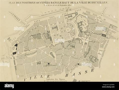 Map Of Brussels Showing The Positions Of The Dutch Troops And The