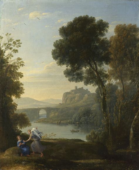 Landscape With Hagar And The Angel Oil On Canvas 52 × 44