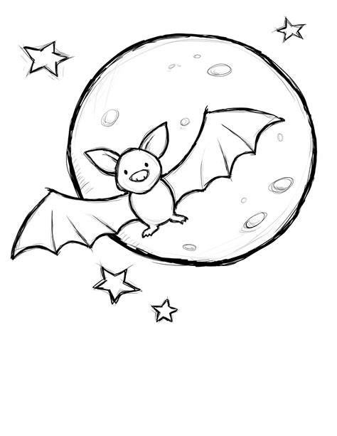 Cute Bat Coloring Pages Printable Coloring Pages