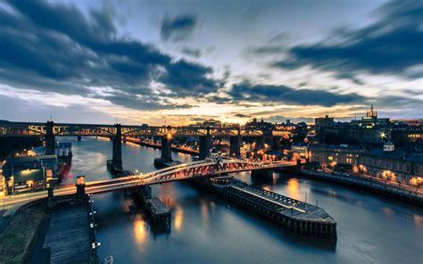 Hd Tyne Bridge Newcastle England River Night City Desktop Photo