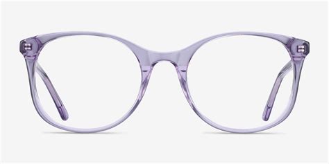 greta round clear purple glasses for women eyebuydirect