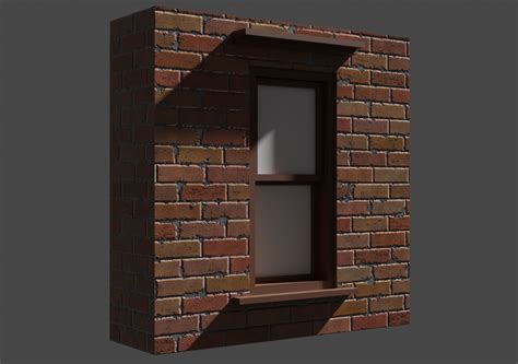 Brick Wall With Window Cgtrader